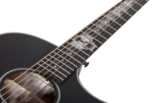 Guitare Acoustique / Électrique 7 Cordes Regulo Caro-7, Noir Satiné