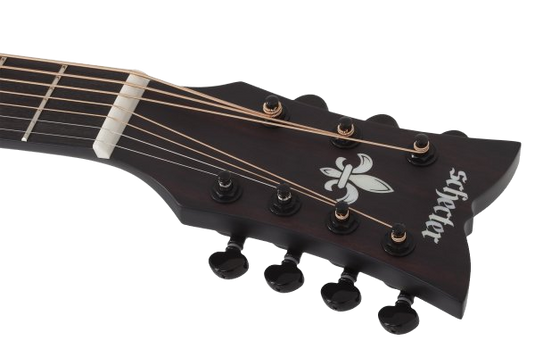 Guitare Acoustique / Électrique 7 Cordes Regulo Caro-7, Noir Satiné