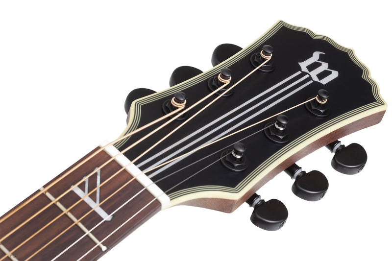 Chargez l'image dans la visionneuse de la galerie, Guitare acoustique-électrique Grand Auditorium en acajou et érable flammé, dégradé cendré satiné (pas d’étui)
