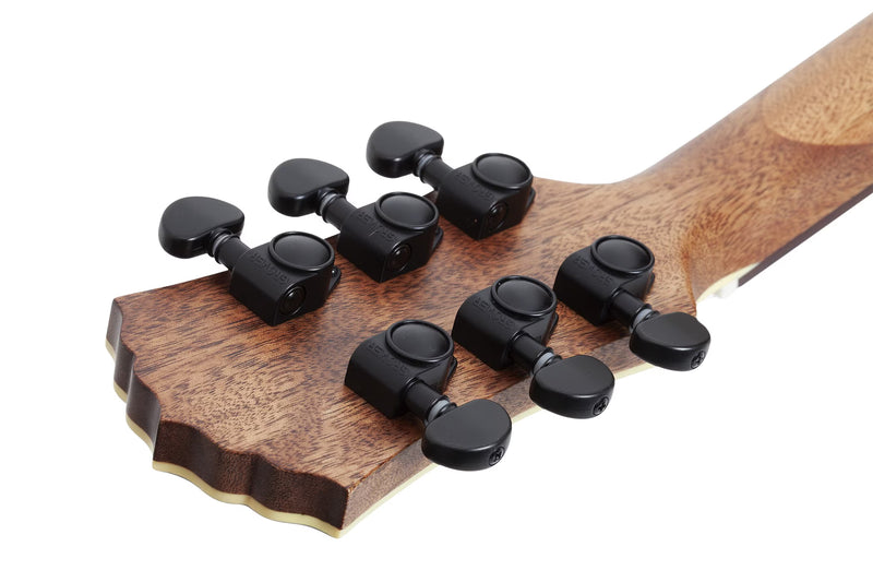 Chargez l'image dans la visionneuse de la galerie, Guitare acoustique-électrique Grand Auditorium en acajou et érable flammé, dégradé cendré satiné (pas d’étui)
