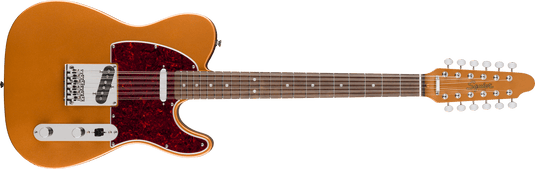 Paranormal Troy Van Leeuwen Telecaster® XII, touche en laurier, plaque de protection écaille de tortue, cuivre