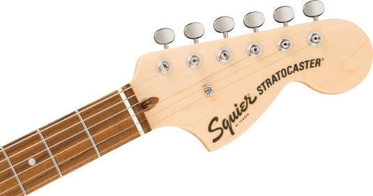 Stratocaster® Deluxe Paranormal, touche en laurier, plaque de protection menthe, blanc vintage