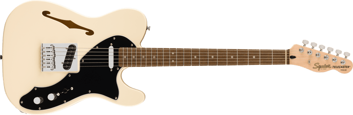 Guitare Électrique AFFINITY SERIES™ TELECASTER® THINLINE Touche Laurel, Pickguard noir, blanc olympique