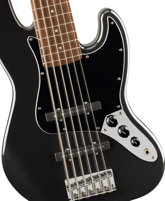 Basse électrique , Affinity Series™ Jazz Bass® VI, touche en laurier, pickguard noir, noir métallisé