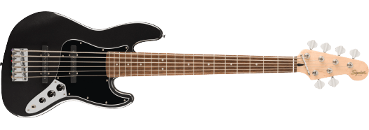 Basse électrique Affinity Series™ Jazz Bass® VI, touche en laurier, pickguard noir, noir métallisé