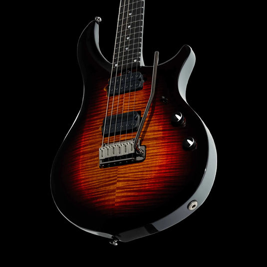 Guitare électrique Modèle Majesty DiMarzio Finition- Table en érable flammé, Couleur Oeil de tigre- avec étui souple