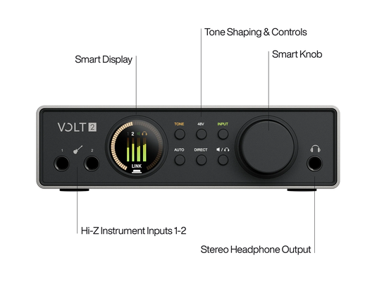 Interface audio USB Volt 2 de 2e génération (fonction de modelage du son intégrée)