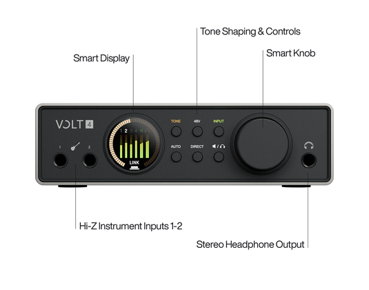 Interface audio USB Volt 4 de 2e génération (fonction de modelage du son intégrée)
