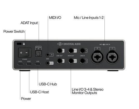 Interface audio USB Volt 4 de 2e génération (fonction de modelage du son intégrée)