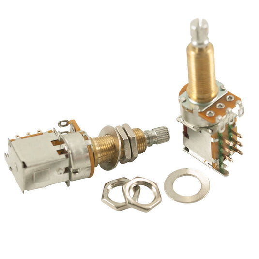 Potentiomètre Alpha à commutateur bipolaire bidirectionnel de type « Push Push », douille longue (500 kilohms)