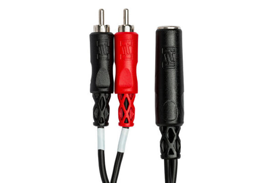 Adapteur jack 6,35 mm TRSF vers double RCA