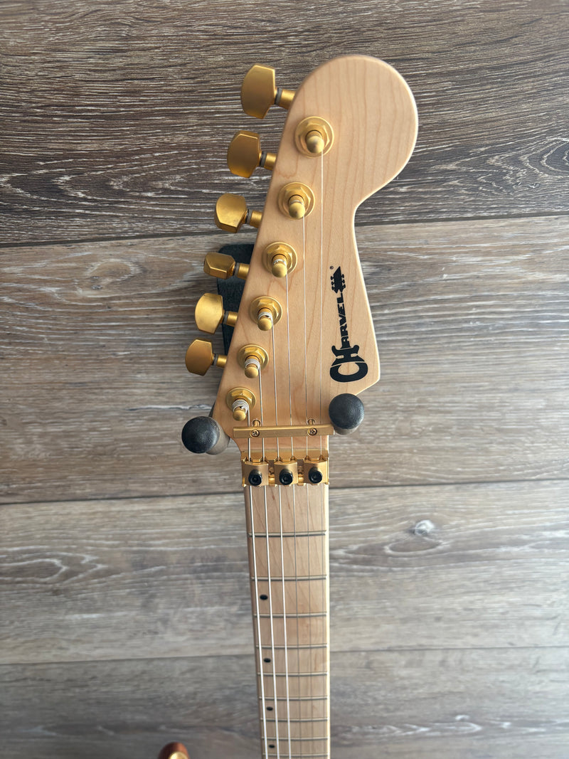 Chargez l&#39;image dans la visionneuse de la galerie, Guitare électrique, Pro-Mod DK24 HH FR M Acajou avec érable piqué, touche en érable - Ambre foncé
