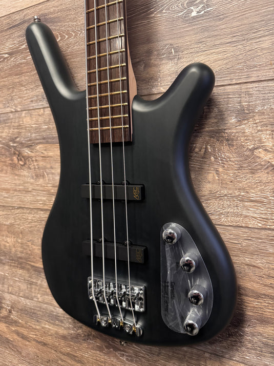 Warwick RockBass Corvette Basic,4 cordes, vert foncé Transparent,avec étui souple