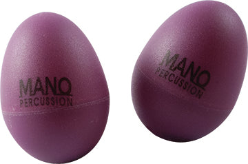 MANO PERCUSSION / MP-EGGS-J36 / Hochets en forme d’Oeufs ,(6 de chaque couleurs) Bleu 50gr, Jaune 45gr,Orange 40gr, Vert 35gr, Rouge 20 gr et Violet 25gr