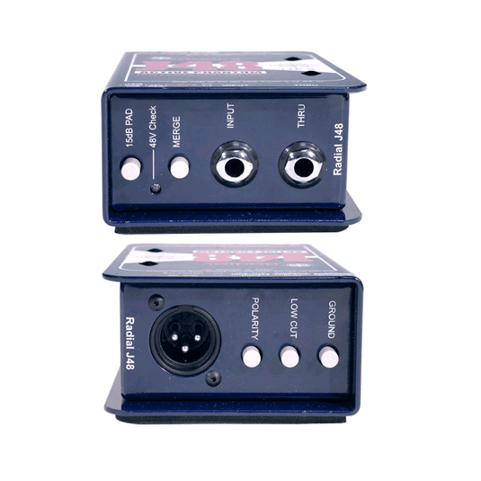 Active direct box with phantom power