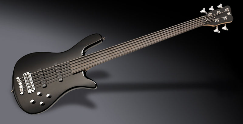 Chargez l'image dans la visionneuse de la galerie, Warwick RockBass Streamer LX5 Standard,5 cordes fretless- Noir transparent satiné Nirvana, avec étui souple
