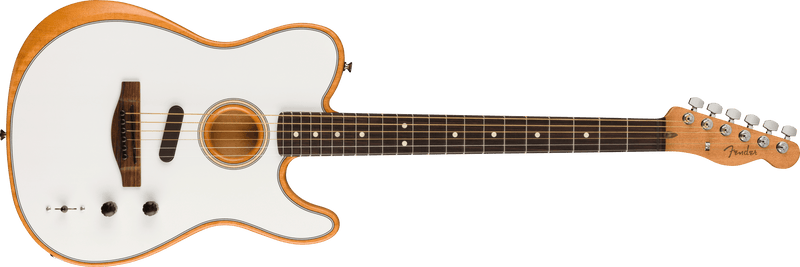 Chargez l&#39;image dans la visionneuse de la galerie, Guitare &quot;Acoustasonic Player Telecaster&quot;, touche en bois de rose- &quot;Artic White&quot; avec étui souple Deluxe
