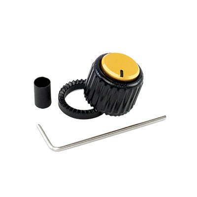 Load image into gallery viewer, Bouton rotatif à verrouillage D&#39;Addario LokNob Grand - Noir/Doré - Drummond Musique
