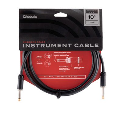 Câble pour instrument D'Addario American Stage, 3 m - Drummond Musique