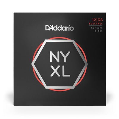 Cordes D'Addario NYXL1238PS Nickel Wound E9 pour guitare pedal steel, Custom Light, 12 - 38 - Drummond Musique