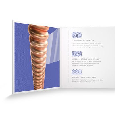 Cordes D'Addario XSAPB12554 XS Phosphor Bronze pour guitare acoustique, Light Plus, 12,5 - 54 - Drummond Musique