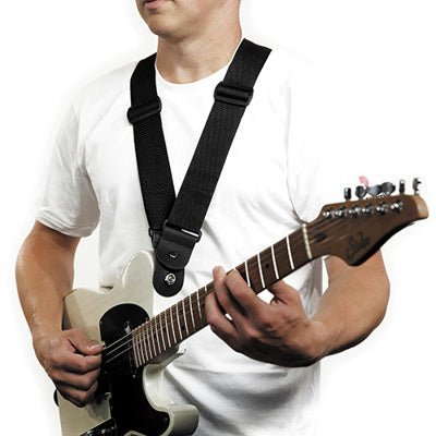 Courroie nylon double, noir - Drummond Musique