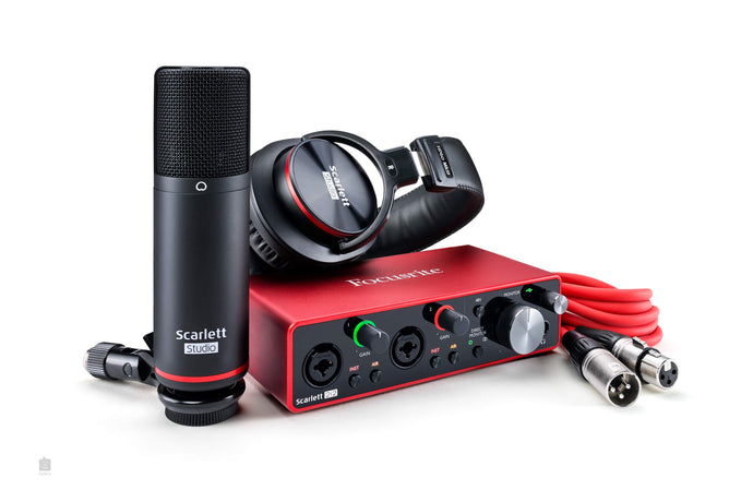 USB recording set, 2 inputs 2 outputs with headphones and microphone