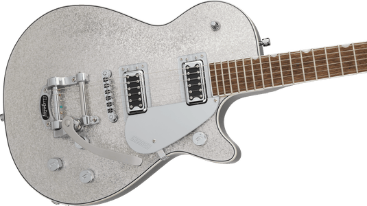 Guitare électrique, G5230T ELECTROMATIC® SPARKLE JET™ FT SINGLE - CUT AVEC BIGSBY® Touche en laurier, Silver Sparkle - Drummond Musique