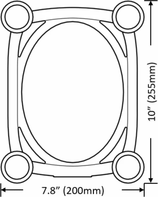 ISO - 200 SUB, Support d’isolation acoustique, inclinable pour haut - parleur de sous grave de référence (paire) 7.8″ x 10″ x 3.75″ 75lbs - Drummond Musique