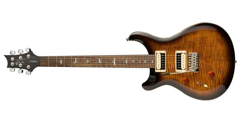 Load image into gallery viewer, Electric guitar, SE Custom 24 left-handed, black gold sunburst finish, soft case
