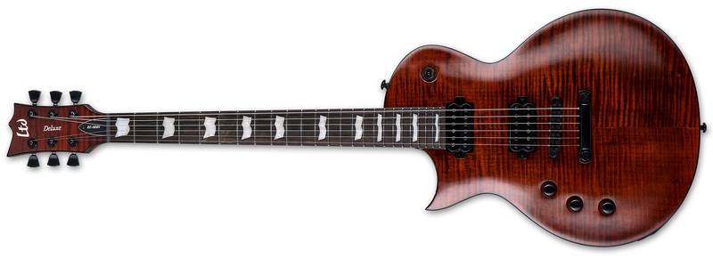 Load image into gallery viewer, &quot;LTD Deluxe EC-1000&quot; left-handed electric guitar - Tiger&#39;s Eye
