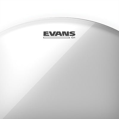 Peau de batterie transparente EVANS G1, 16 pouces - Drummond Musique