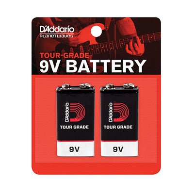 Piles 9 V D'Addario Tour - Grade, lot de 2 - Drummond Musique