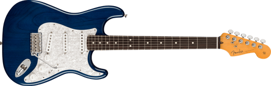 Guitare électrique, "Cory Wong Stratocaster , touche en rosewood-Saphire Blue Transparent" avec étui rigide Deluxe
