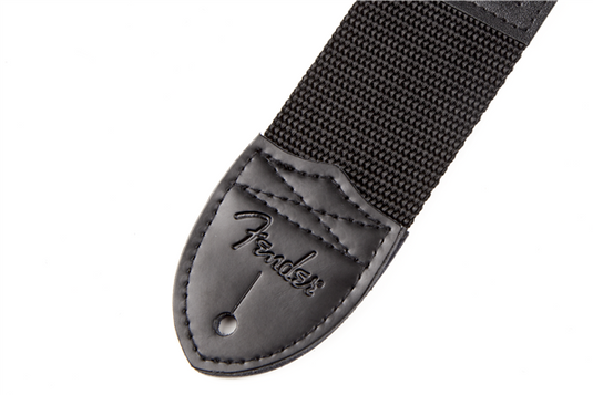 Courroie 2" noire avec logo jaune Fender