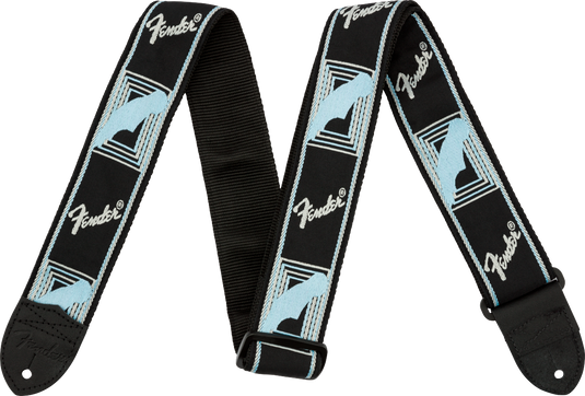 Courroie 2" monogramme noir/gris Clair/bleu