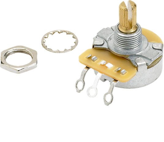 Potentiomètre à arbre divisé "Pure Vintage" 250K avec matériel de montage
