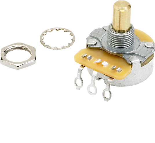 Potentiomètre à arbre solide "Pure Vintage" 250K avec matériel de montage