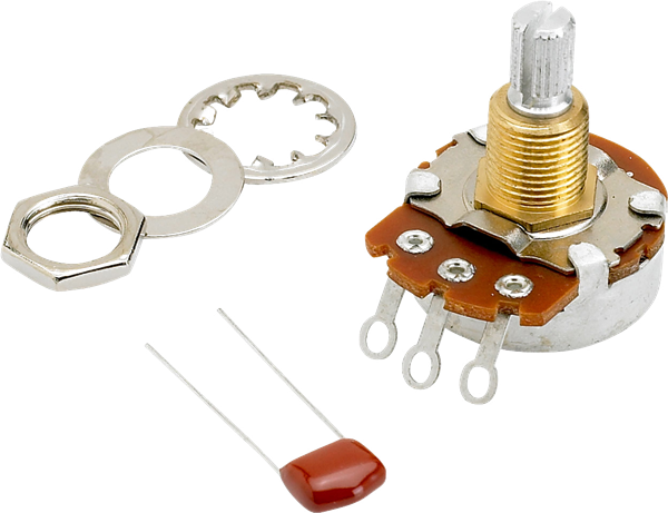 500K split shaft potentiometer (volume or tone)