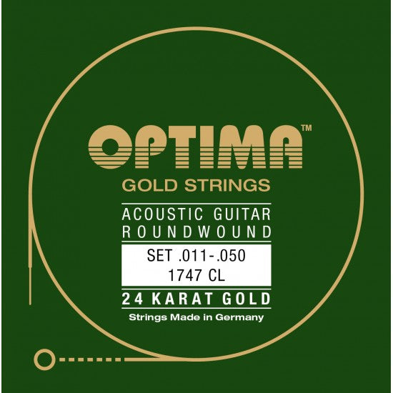 Electric guitar strings 11-50 in Gold (OPTIMA)