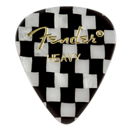 Médiator celluloid motif damier épais en lot de 12