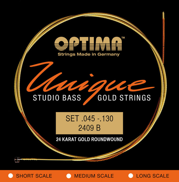 5-String Bass Strings 45-130 in Gold 