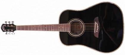 Guitare acoustique 3/4 gauchère noire