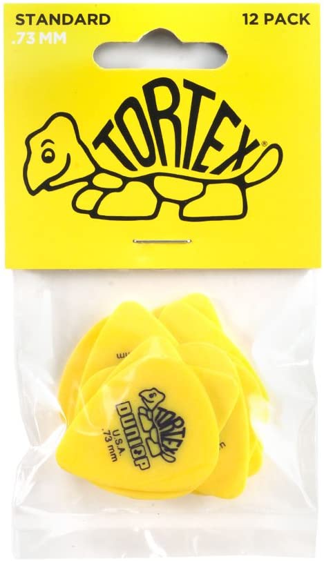 Médiator Jaune 0.73mm Tortex Standard lot de 12