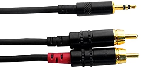 1/8 trs to 2x RCA cable - 6'