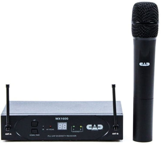 CAD / WX1600G / wireless handheld microphone set, UHF, “Stageselect” series, D90 cartridge, freq. G