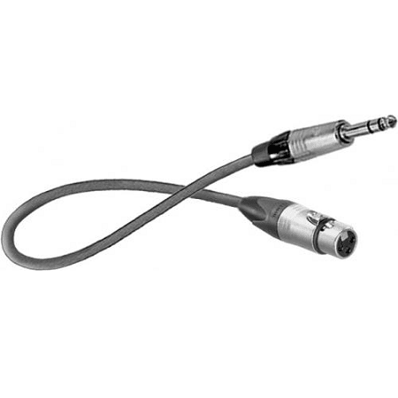 XLR female to 1/4” TRS cable 3'