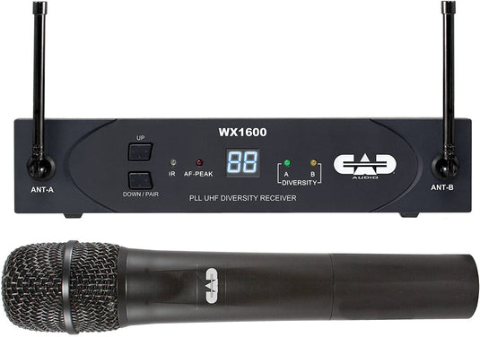 CAD / WX1600G / wireless handheld microphone set, UHF, “Stageselect” series, D90 cartridge, freq. G