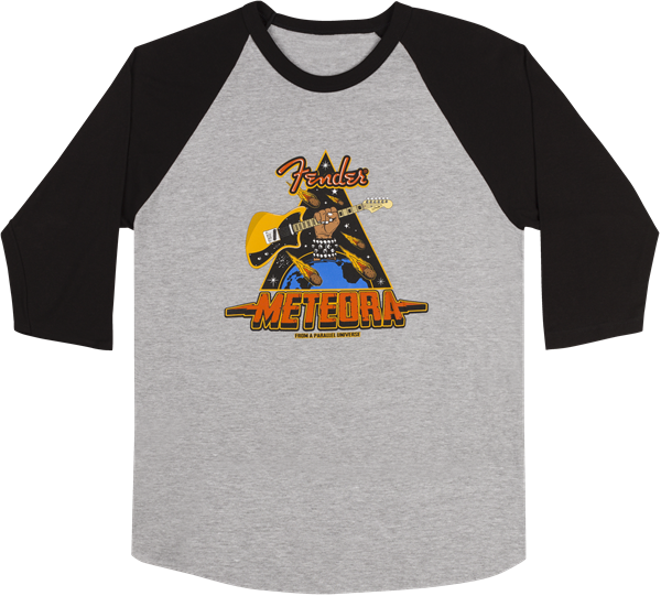 FENDER / 919-0704-506 / Meteora Raglan T-Shirt-L Gray & Black 