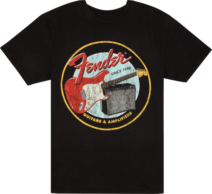 FENDER / 919-3122-406 / Fender 1946 Guitars & Amplifiers T-Shirt-M- Vintage Black